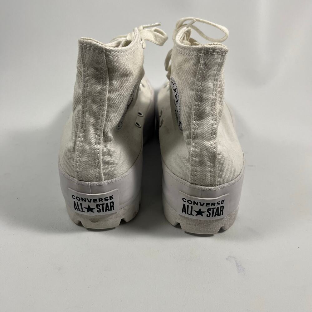 Converse Chuck Taylor Lugged High Top Sneakers 7 White Casual Classic Comfort - Picture 5 of 7